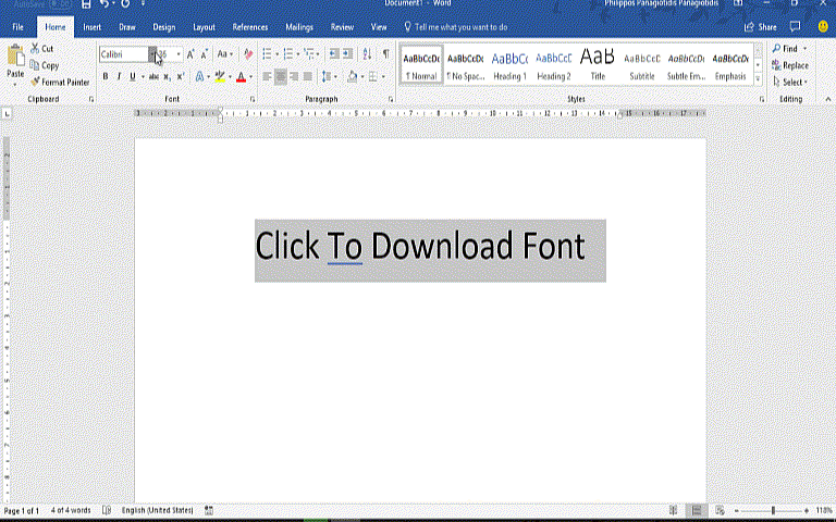 Click, Download and Install A Font in Microsoft Office 365 ...
