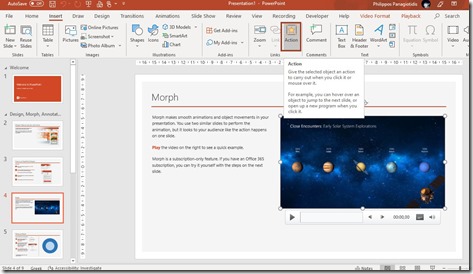 How To Insert An Action in PowerPoint